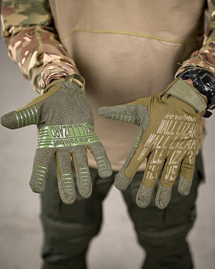 Тактичні рукавички Wallizard олива ПП8013