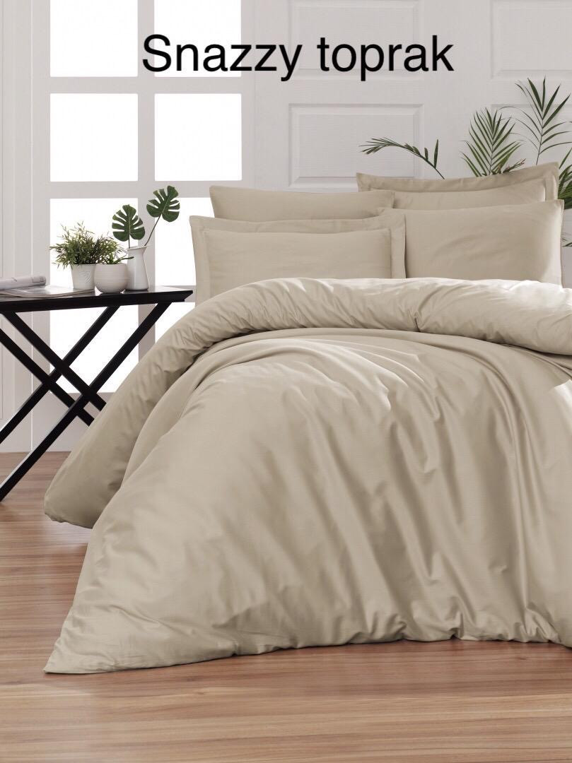 Постільна білизна сатинова Frist choice сімейний розмір Snazzy toprak, фото 1