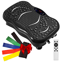 Фітнес-платформа з 2 еспандерами, до 150 кг + Подарунок Резинки для фітнесу 5 шт/ Тренажер з віброплатформою для вправ на все тіло