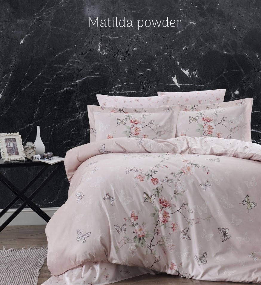 Постільна білизна сатинова Frist choice сімейний розмір Matilda powder, фото 1