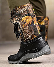 Чоловічі гумові черевики з утеплювачем на шнурівці ПП8243, фото 2