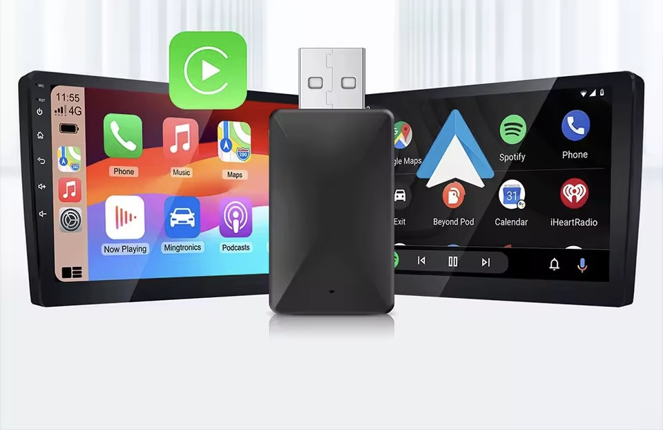 Адаптер бездротовий для Apple CarPlay та Android Auto 2in1 USB WIFI5 Bluetooth 5.0