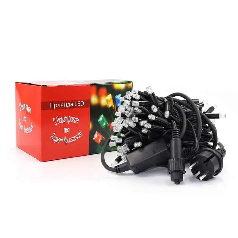 -код 2025 Чорний Провід Гірлянда 20M 200LED МІКС AND 91-10, фото 1