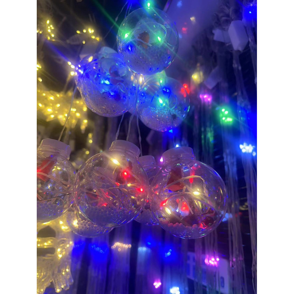 Гірлянда 10 підвісних Різдвяних куль AND 45-10, фото 1