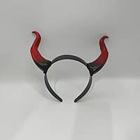 Обруч Роги на Хелловін one size чорно-червоний