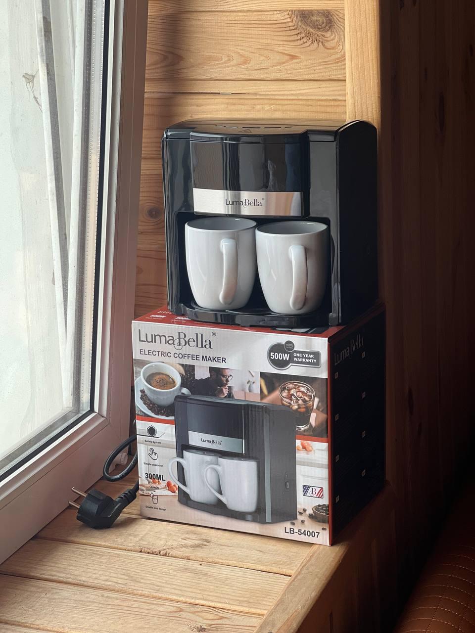 Кавомашина з двома чашками Coffee Machine AND 5269 Чорна, фото 1