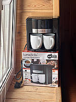 Кавомашина з двома чашками Coffee Machine AND 5269 Чорна, фото 2