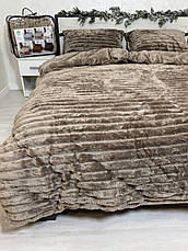 Велюрова постільна білизна Євро ПРОСТИНЯ НА РЕЗИНЦІ, фото 5