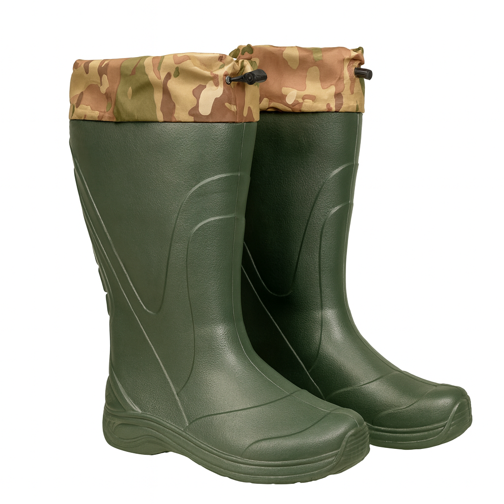 Чоловічі зимові чоботи EVA з войлочним вкладишем до -15°C Realpacs ЕТСМ-03М та камуфльованим манжетом, фото 1