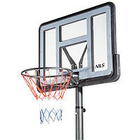 Стійка баскетбольна стійка NILS ZDK021A з щитом, кільцем і сіткою для ігор і тренувань