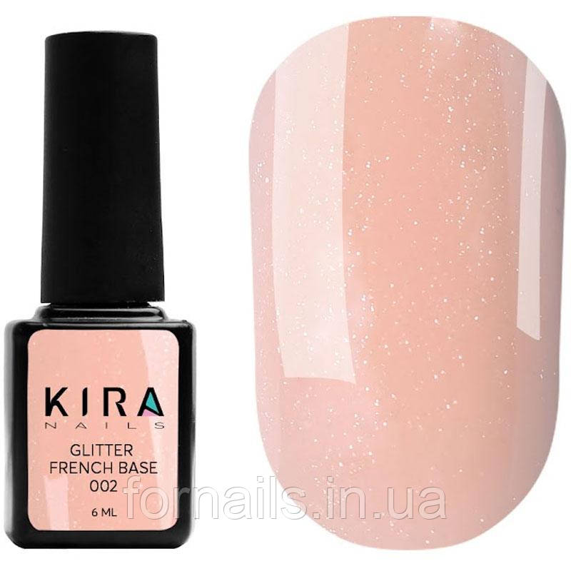 База для гель-лаку Kira Nails Glitter French Base 002 6 мл, фото 1