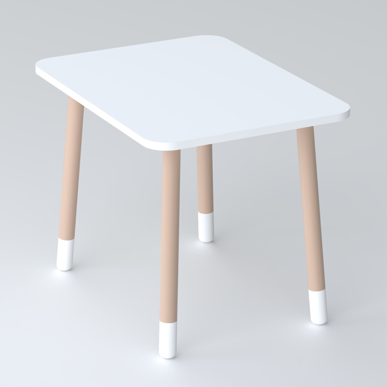 Дитячий прямокутний столик 46х60х45, стіл у дитячу від 1 року, білий