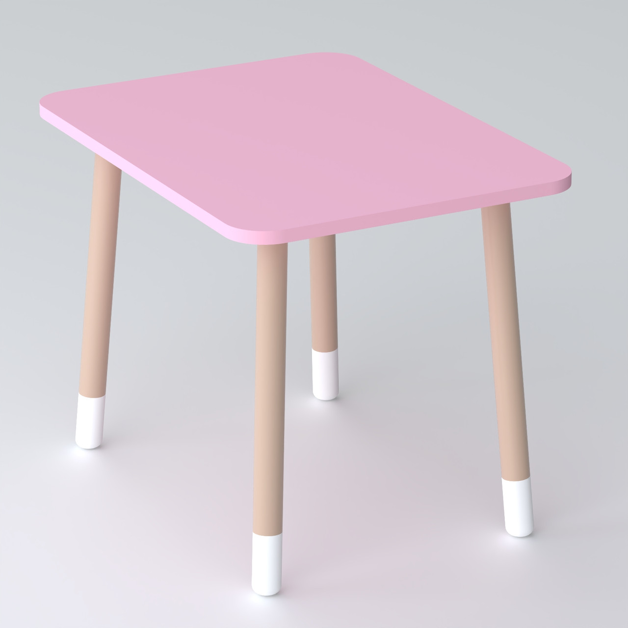 Дитячий прямокутний столик 46х60х45, стіл для дитячої кімнати, рожевий