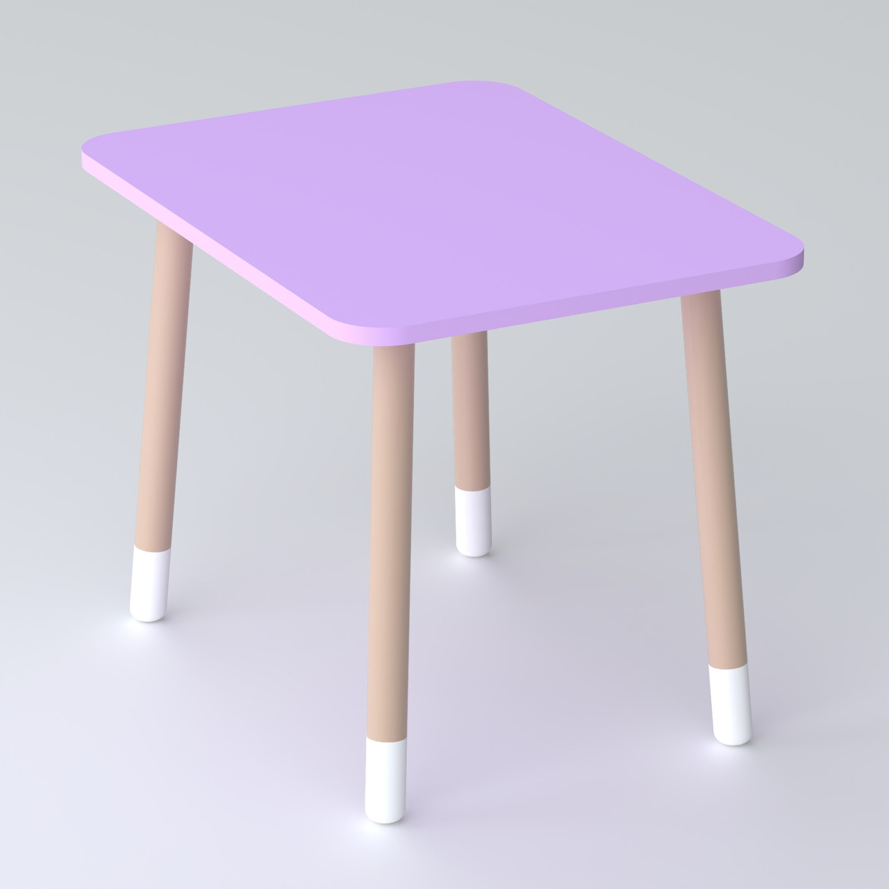 Дитячий прямокутний столик 46х60х45, стіл для дитячої кімнати від 1 року, фіолетовий, фото 1