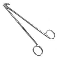 Ножиці судинні, горизонтально-зігнуті, 125⁰, гострокінцеві, 180 мм PI-02-1498