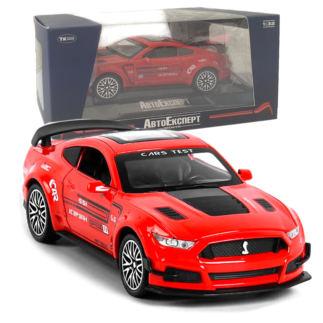 Машинка металева Ford Mustang Shelby GT500 "AutoExpert Elite" Форд Мустанг шелбі GT500 червоний 16*6*5 см (GT-1712), фото 1