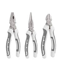 Набір плоскогубців PRO, 3 штуки, нікельовані, WHITE LINE, DIY-PLWL13/1SET