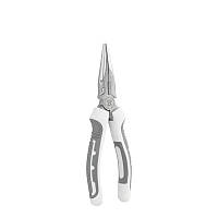 Прямі плоскогубці PRO 165 мм, нікельовані, WHITE LINE, DIY-PLWL1312/6