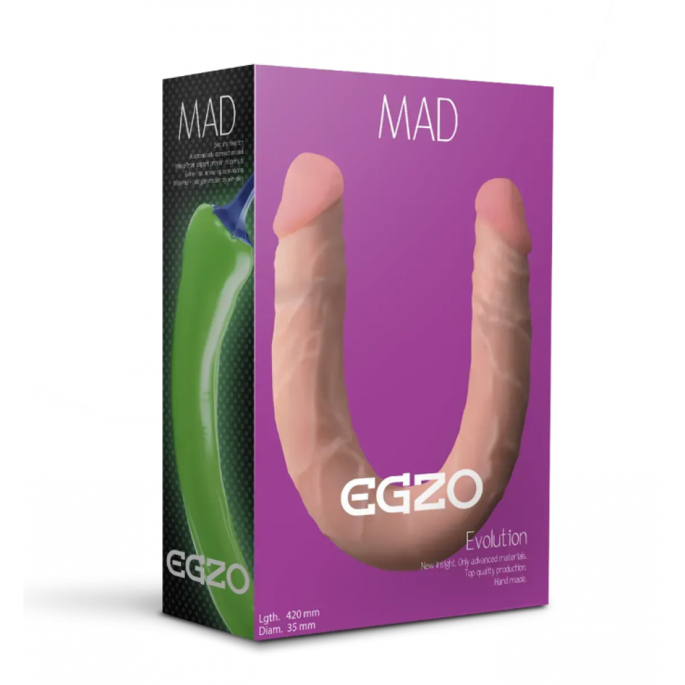 Двосторонній фаллоїмітатор  "FLEX&FIX" EGZO DL001F, фото 1