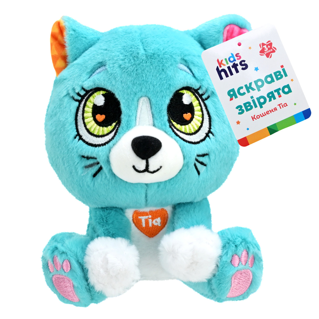 М'яка іграшка киця Tia KidsHits Brightmals 15 см (KH62/002), фото 1