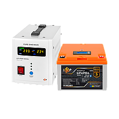 Комплект резервного живлення LP(LogicPower) ДБЖ + літієва (LiFePO4) батарея (UPS В500 + АКБ LiFePO4 410W)