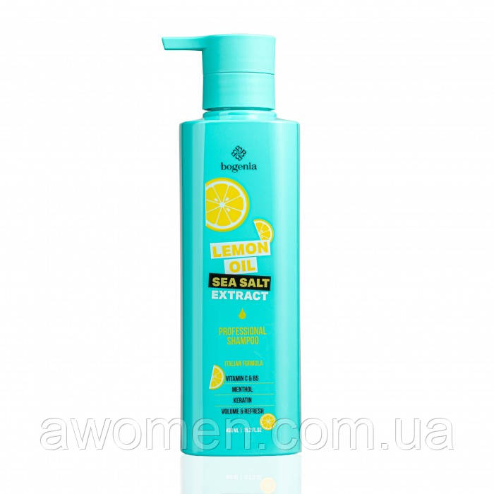 Шампунь для волосся Lemon Oil & Sea Salt Shampoo Bogenia BG440 №001-450 мл, фото 1