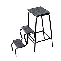 Стілець "Драбина" d16 мм (Вугільний камінь)