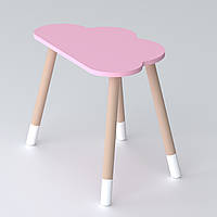 Дитячий стіл хмаринка 46х70х40, столик трюмо для дівчаток, рожевий