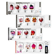 Гачки на липучці набір 4шт. R90509 пластик та метал