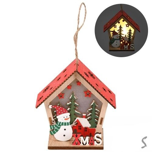 Декор новорічний з підсвічуванням XMas 11см (3 батарейки LR1130 входять у комплект) R33759