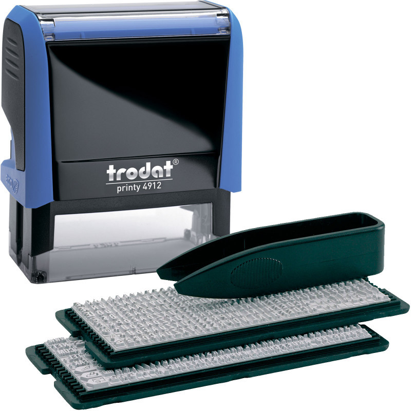 Штамп текстовий 4-х рядковий TRODAT 4912 Р4 Т/4/укр синій, фото 1