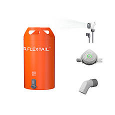 Душ портативний із ємністю та насосом Flextail Tiny Shower Bucket, 20л, помаранчевий