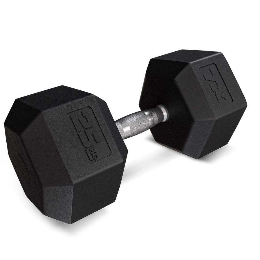 Гантеля шестигранна прогумована TX-250RD Trex Sport 25кг, фото 1
