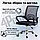 Крісло комп’ютерне | Чорне | 4PremiumPoints Aero | сітка, тканина, хромована основа | Для роботи, офісу, дому, фото 6