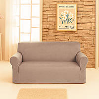 Чохол на диван 2-місний Велюр капучино Love You