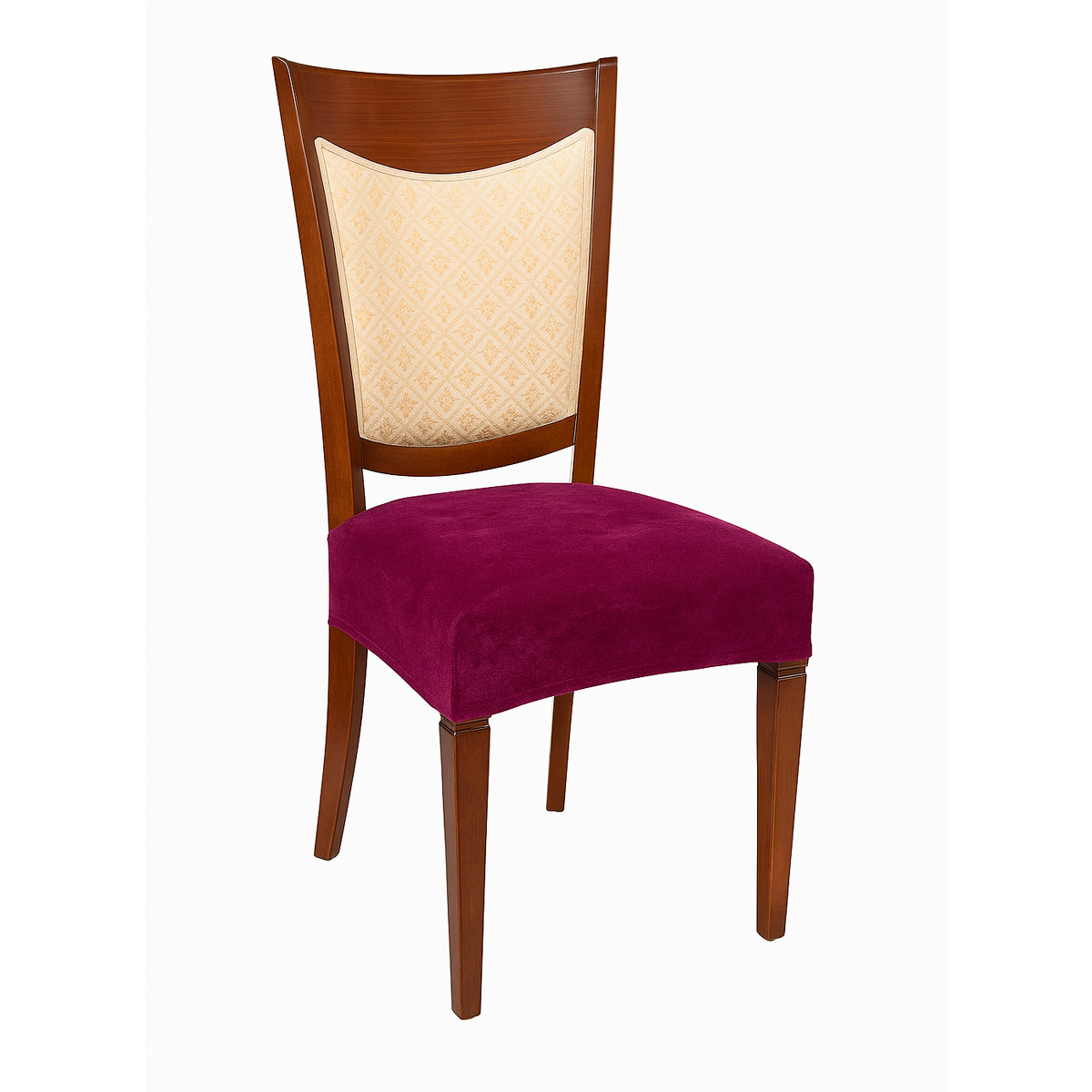 Чохли на сидіння стільця велюрові 2 шт бордовый Love You