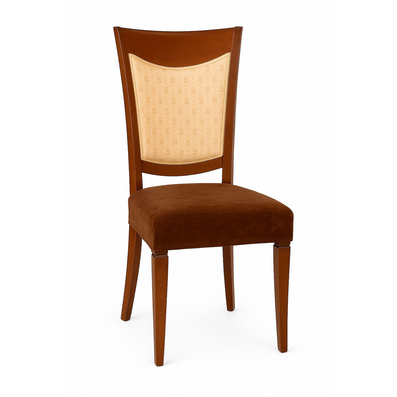 Чохли на сидіння стільця велюрові 2 шт коричневий Love You, фото 1