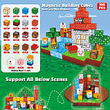 Магнітний конструктор Minecraft Magnetic Building Cubes 100 шт, фото 3