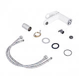 Змішувач для раковини Qtap Jay QTJAY270CRW45551 Chrome/White, фото 4