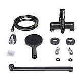 Змішувач для ванни Qtap Vlasta New з довгим поворотним виливом (з душовим гарнітуром) QTVLA260GMB45645, фото 8