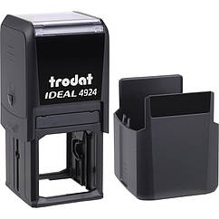 Оснастка для круглой печатки пластикова d40мм TRODAT 4924 чорна з пластиковим футляром