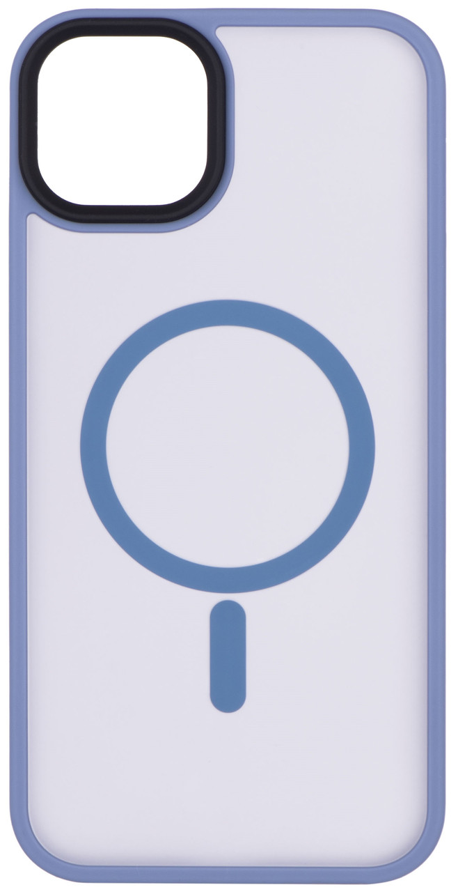Чехол 2Е Basic для iPhone 15 Plus, Soft Touch MagSafe Cover, синий светлый, фото 1