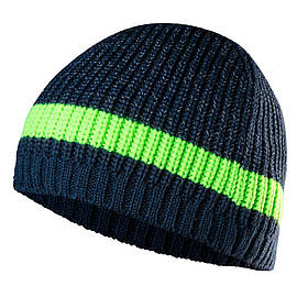 Шапка Neo Tools Premium, 50% вовна, 50% акрил, трикотажна світловідбиваюча нитка, темно-синій