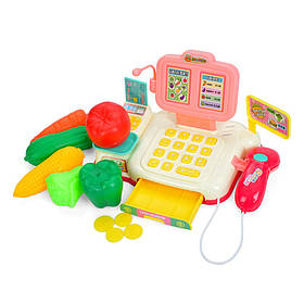 Дитячий ігровий касовий апарат Bambi 682-2A-2B(Pink) сканер, гроші, продукти, Toyman