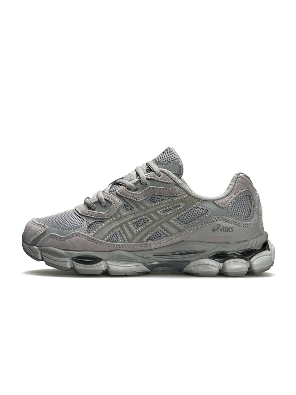 Жіночі кросівки замша шкіра сітка ASICS Gel-NYC Grey, кеди жіночі сірі весна осінь. Жіноче взуття
