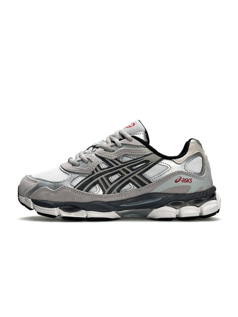 Жіночі кросівки замша шкіра сітка ASICS Gel-NYC Grey Silver White, кеди жіночі сірі весна осінь. Жіноче взуття