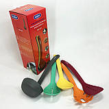 Набір силіконових приладдя на підставці Magio, Подарунковий набір кухонного начиння IL-72, фото 3