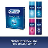 Оригінал! Презервативи Contex Long Love з анестетиком латексні з силіконовою змазкою 3 шт. (5060040300107) - Вища Якість!, фото 6
