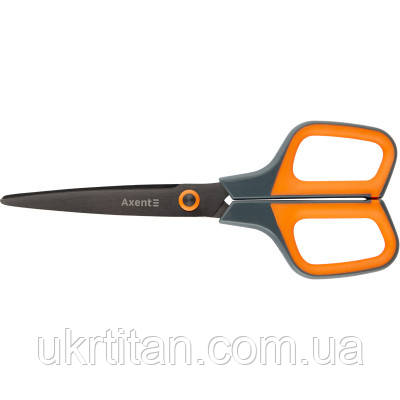 Оригінал! Ножиці Axent Titanium 19 см Сіро-оранжеві (6306-06-A) - Вища Якість!, фото 1