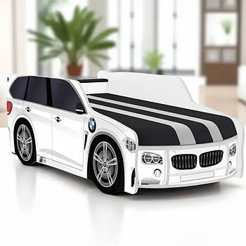 Ліжко машина Преміум, дитяче ліжко у вигляді машинки з вбудованим матрацом